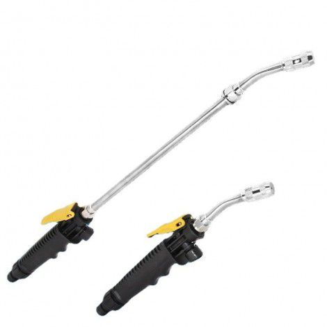 Stainless steel long rod cleaning gun atomized wax water gun foam cleaning gun detachable long and short cleaning gun disinfection