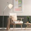 Simple long arm industrial wind adjustable wall lamp cross-border sofa table lamp Italian straw hat LED floor lamp