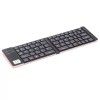 F66 wireless Bluetooth folding keyboard aluminum alloy folding mini keyboard double folding Bluetooth keyboard flat panel keyboard