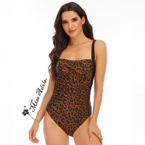 Amazon cross-border new one-piece swimsuit women sexy print suspender conservative swimsuit triangular one-piece swimsuit