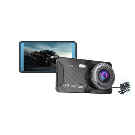 New dash cam dual lens 4-inch touch screen recorder 1080p HD night vision vehicle DVR