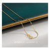 S925 pure silver plated 18K Gold bare chain simple basic silver chain cross water wave box side multiple clavicle chains