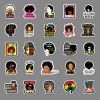 50 inspirational black girl luggage stickers bicycle scooter car waterproof decoration graffiti stickers