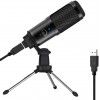 Cross border wired USB capacitor game microphone computer recording microphone volume adjustment plug and play PS4