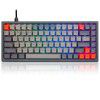 Skyloong minibug v2-sk84pbt thermal sublimation gray white red keycap gatoron red axis keyboard