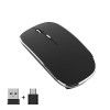 Manufacturer's stock new type-C wireless mouse + 2.4G dual receiver charging mute for cross-border E-commerce