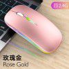 Wholesale new cross-border Bluetooth dual-mode wireless mouse charging mute power display Office Games luminous mouse