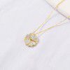 new S925 Sterling Silver Clover Necklace Korean fashion shell clavicle chain female support one generation wholesale