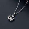 Shiai Korean version of this jewelry, designed by the minority, dream Circle Pendant 925 pure silver silver necklace, female ol temperament, versatile