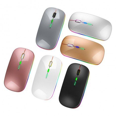 Wholesale new cross-border Bluetooth dual-mode wireless mouse charging mute power display Office Games luminous mouse