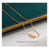 S925 pure silver plated 18K Gold bare chain simple basic silver chain cross water wave box side multiple clavicle chains