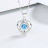 S925 light luxury small people beating heart moving necklace, Love Pendant, diamond, simple pure silver necklace wholesale