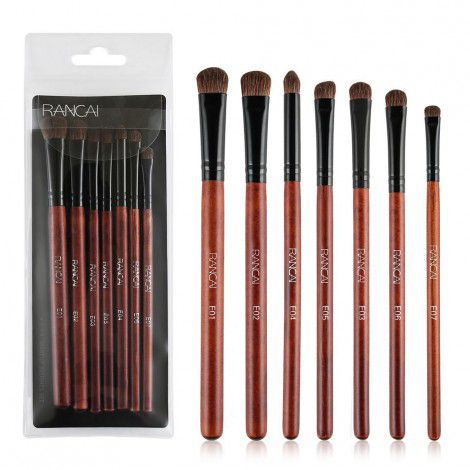 7 makeup brush sets, portable horsehair eye shadow brush, eye makeup brush, beauty tools, available in four colors