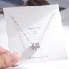 Tiktok red book supplies the same clavicle chain (S925), pure silver, small man waist, full diamond necklace, original buckle, elegant diamond pendant
