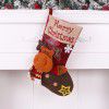 Cross border Christmas supplies imitation leather socks gift bag machine embroidered sock head Gift Bag Christmas decoration candy socks