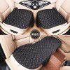 Linen rhombus car cushion, four seasons general, breathable, three piece cushion, non slip, five piece set, small waist cushion