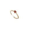 S925 Sterling Silver women's ring tail ring love Ruby Japanese style elegant small fresh opening adjustment ring