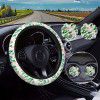 Wholesale cheap diving material automobile steering wheel cover, anti-skid, breathable, colorful pattern automobile steering wheel cover