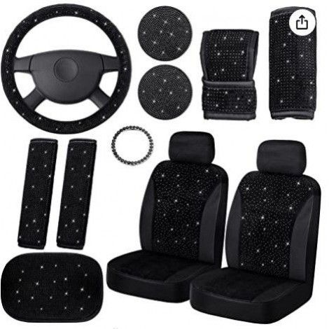 Black Diamond foreign trade export type general motors water diamond seat cover 13 piece cloth velvet Russia central and Eastern Europe