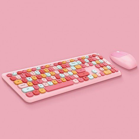 Ferris hand 666 wireless keyboard mouse color keycap girls punk keyboard office set cross border Amazon