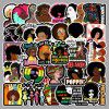 50 inspirational black girl luggage stickers bicycle scooter car waterproof decoration graffiti stickers