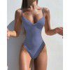 new foreign trade cross-border swimsuit women Europe and America Amazon hot pure color women sexy swimsuit women one piece