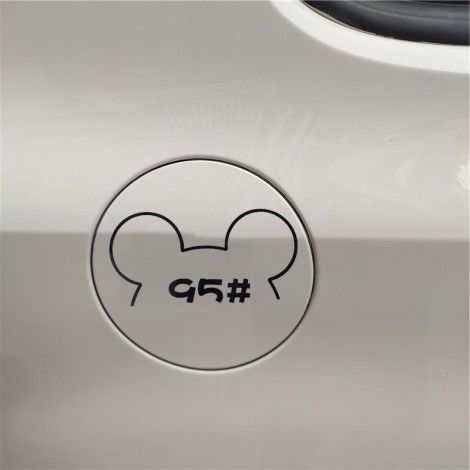 Cartoon car sticker, fuel tank cover sticker, car cute decoration sticker, oil number prompt sticker, 92, 95, 98 diesel sticker