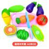 Cross border hot sale children's family girl simulation kitchen cooking kitchen utensils fruit cut joy girl toy set