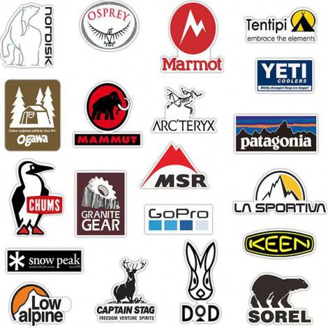 20 outdoor camping tide brand stickers personalized Bata fish skateboard luggage waterproof foreign trade car stickers