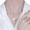 new S925 Sterling Silver Clover Necklace Korean fashion shell clavicle chain female support one generation wholesale