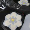 Car seat cushion: cartoon elegant flower ice silk, cool summer seat, breathable anti-skid pad, universal in all seasons