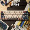 Lofree wireless mechanical keyboard Bluetooth wired the third mock examination home red axis Van Gogh theme keycap