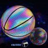 Cross border holographic reflective luminous fluorescent basketball rainbow sky net red cool Tiktok No. 7 blue ball spot