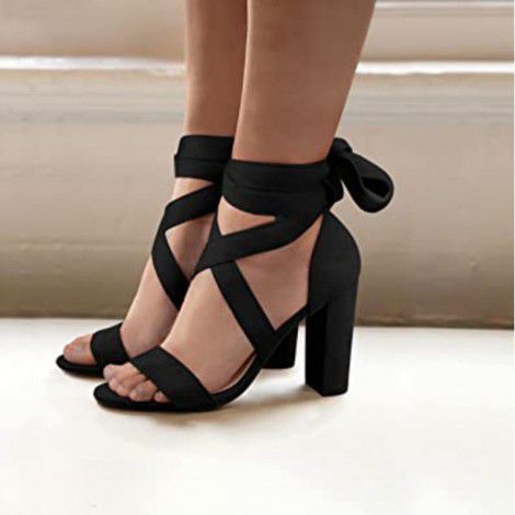 Cross border foreign trade 2022 summer new European and American large women's sandals, women's shoes, high heels, thick straps, wish women's sandals