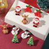 Naizhu European and American holiday ornaments lovely cartoon resin Santa Claus elk Christmas Tree Earrings Christmas studs