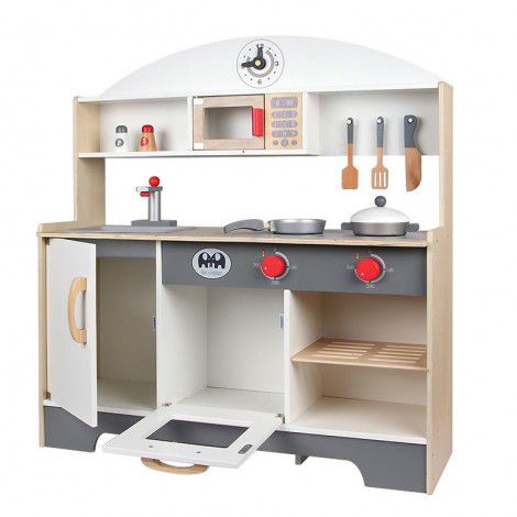 New children's Wooden simulation cooking kitchen set wooden family experience refrigerator kitchen toys