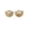 Vintage palace style Baroque Round Pearl 925 silver needle earrings earrings without ear holes ear clips Qingdao Earrings (female)