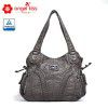 Washing Pu women's bag soft leather 2021 new cross-border European and American fashionable women's handbag large capacity Single Shoulder Messenger Bag