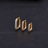 Advanced sense earrings earrings plated zircon 14K Gold Earrings New Chinese 18K Gold Earrings female Earrings accessories