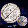 Cross border holographic reflective luminous fluorescent basketball rainbow sky net red cool Tiktok No. 7 blue ball spot