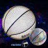 Cross border holographic reflective luminous fluorescent basketball rainbow sky net red cool Tiktok No. 7 blue ball spot