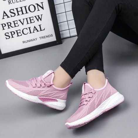 Cross border 2022 spring new couple shoes flying woven mesh sports shoes net red tide shoes men's and women's single shoes casual shoes