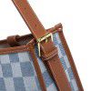  autumn and winter new checkerboard bucket bag women's high-capacity Canvas Tote Bag commuting Single Shoulder Messenger women's bag 