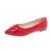 Single shoes: Women's large size foreign trade new pointed flat shoes in spring, summer, autumn and winter of 2022, women's Suede multi-color single shoes 4243