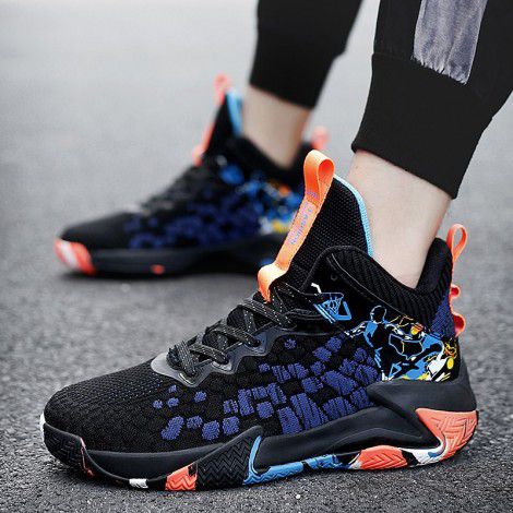 Basketball shoes: Men's high top, couple's James boots, lightweight large-size sports shoes, student training shoes, casual fashionable shoes, women