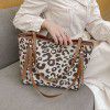 Foreign trade women's bag 2021 new fashion high-capacity leopard hand-held shoulder bag commuting versatile armpit tote bag wholesale 