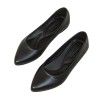 Work shoes women's spring and autumn single shoes soft leather soft bottom flat bottom black small leather shoes professional work thick heel low heel women's shoes 