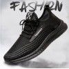 single cotton optional new four season casual shoes, fashionable and versatile flying woven men's shoes, net running shoes