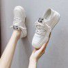 Leather summer style shallow mouth white shoes for women in spring and summer of 2022, the new Korean version of net red sports and leisure shoes (INS trend)