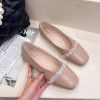 Casual single shoe female spring 2022 new style square head shallow mouth fairy style one foot lazy shoes net red flat shoes 